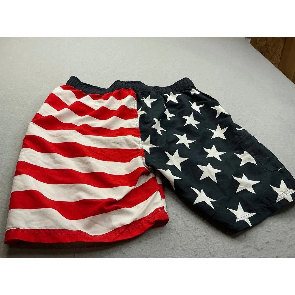 U.S. Polo Assn. Swim Trunks American Flag Stars Stripe XL Patriotic Board Shorts